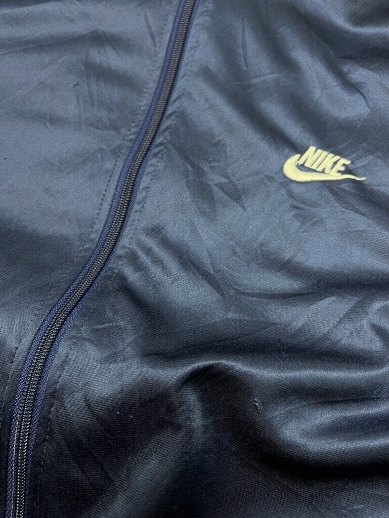 Vintage 80s Nike Mini Swoosh Embroidered Tracksuit Jacket Size 3XL Blue
