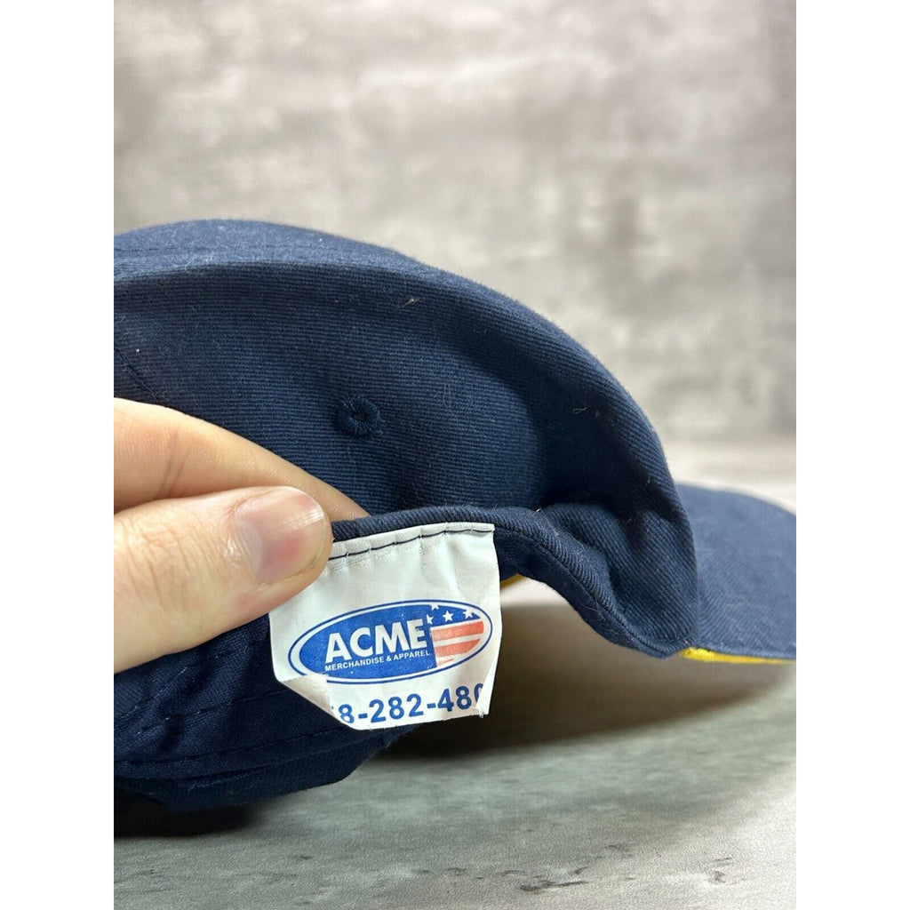 Vintage Miller Lite Embroidered Logo Beer Promo Snapback Hat OSFA Blue