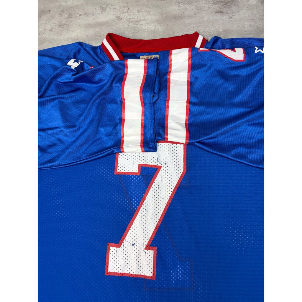 Vintage 90s Doug Flutie #7 Buffalo Bills NFL Starter Football Jersey Size XL