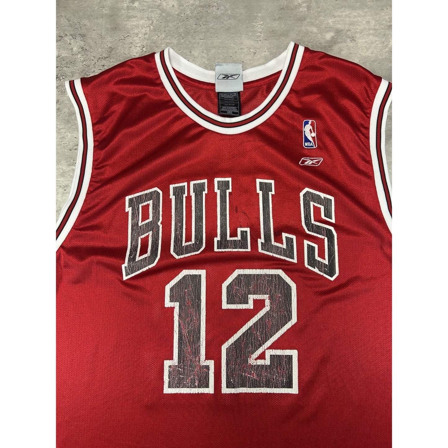 Vintage Kirk Hinrich #12 Chicago Bulls NBA Reebok Basketball Jersey Size Large