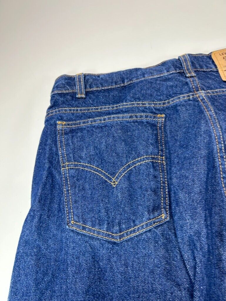 Vtg 90 Levis 505 Orange Tab Regular Fit Straight Leg Dark Wash Denim Pants Sz 36