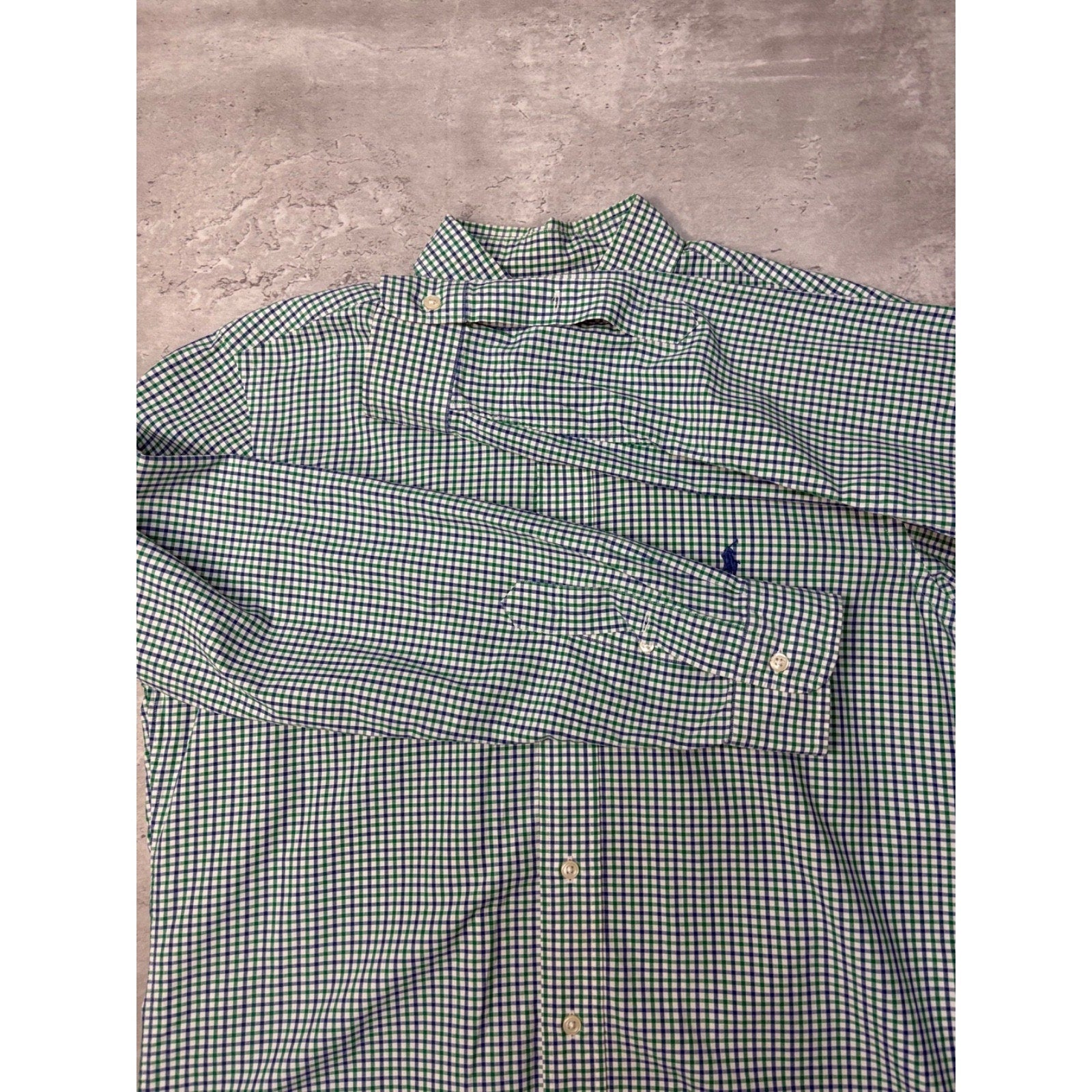 Vintage Polo Ralph Lauren Embroidered Pony Cropped Button Up Shirt Size Medium