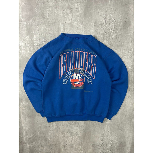 Vintage 1993 New York Islander NHL Graphic Spellout Hockey Sweatshirt Sz Medium