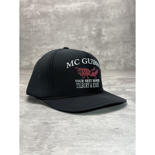 Vintage 90s McGuires Lawnmowers Graphic Spellout Snapback Hat OSFA