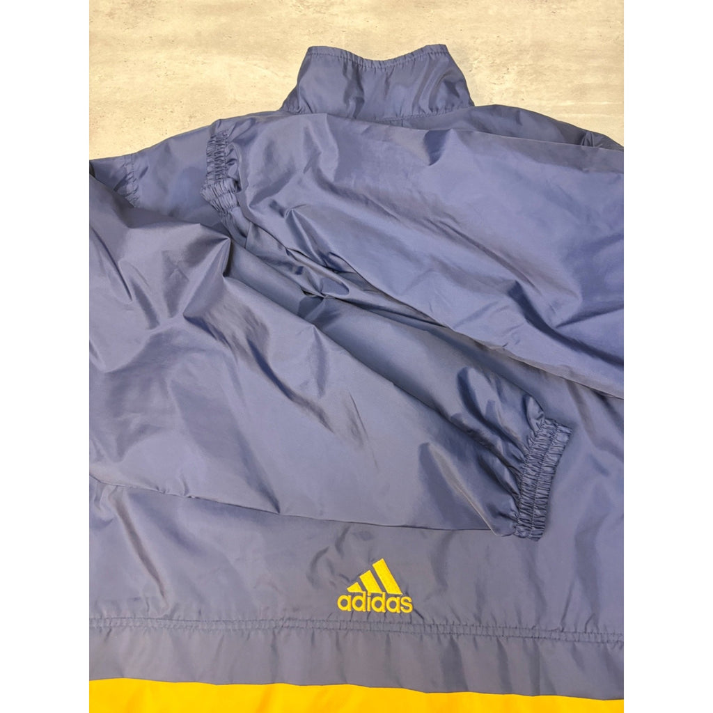 Vintage Adidas Embroidered Logo Two Tone Windbreaker Jacket Size XL