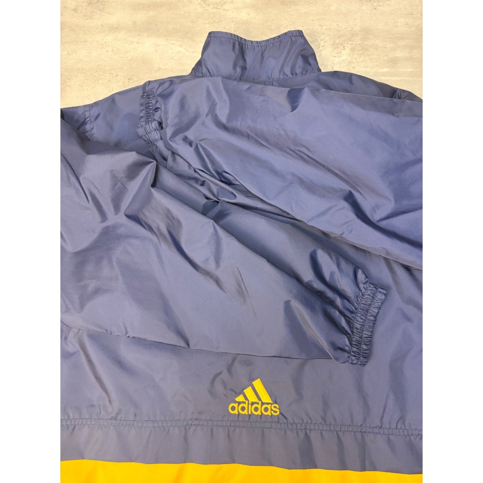 Vintage Adidas Embroidered Logo Two Tone Windbreaker Jacket Size XL