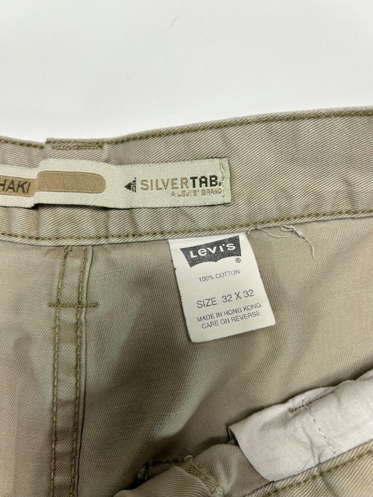 Vintage Y2K Levis Silver Tab Khaki Cargo Pants Pants Size 32W Beige