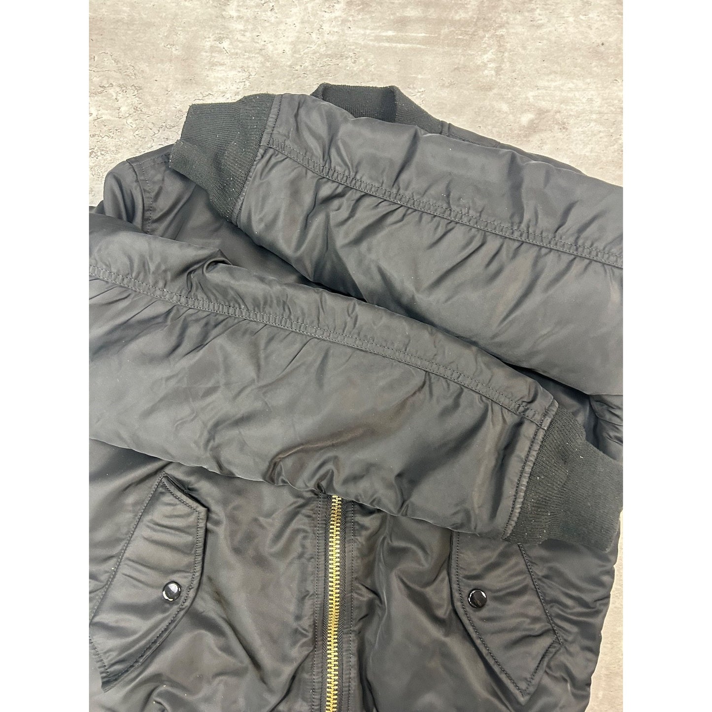 Vintage 90s Military MA-1 Reversible Flight Bomber Jacket Size Small