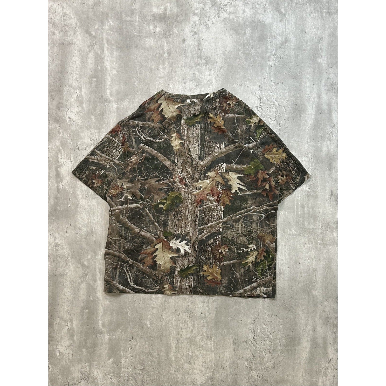 Vintage Red Head Tree Camo Hunting T-Shirt Size XL