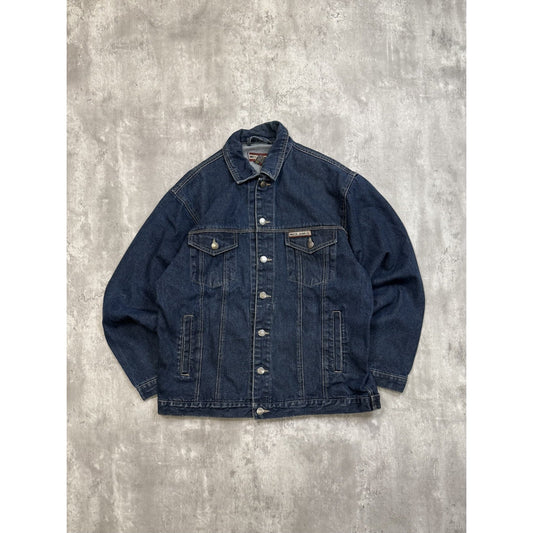 Vintage Y2K Mecca Jeans Dark Wash Denim Trucker Jacket Size Medium