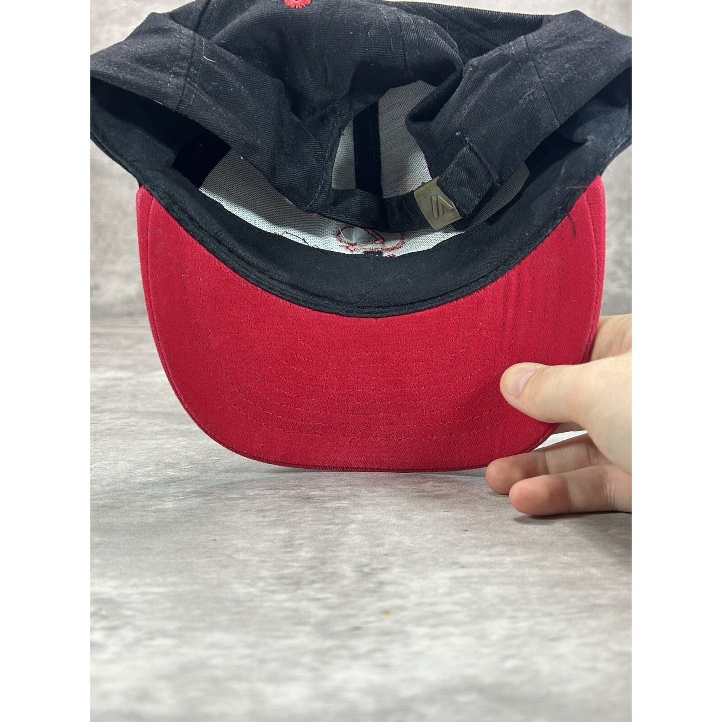 Vintage 90s Lexus Embroidered Logo Two Tone Snapback Hat OSFA Black/Red