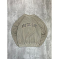 Vintage 90s Arctic Cat Embroidered Spellout Earth Tone Sweatshirt Size Medium