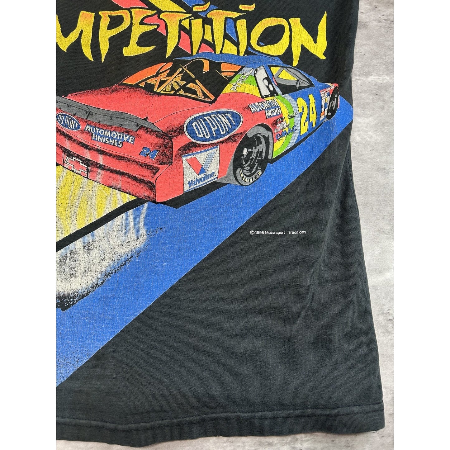 VTG 1995 Jeff Gordon #24 Dupont Racing Nascar All Over Print T-Shirt Size Large