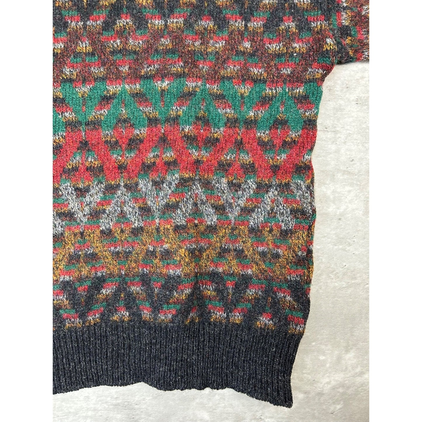 Vintage 90s House Of Fraser Abstract Striped Ribbed Knit Sweater Size Small