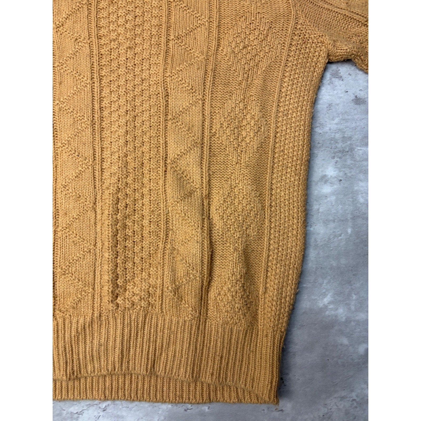Vintage 80s Tommy Knight Cable Knit Turtle Neck Pullover Sweater Size Large