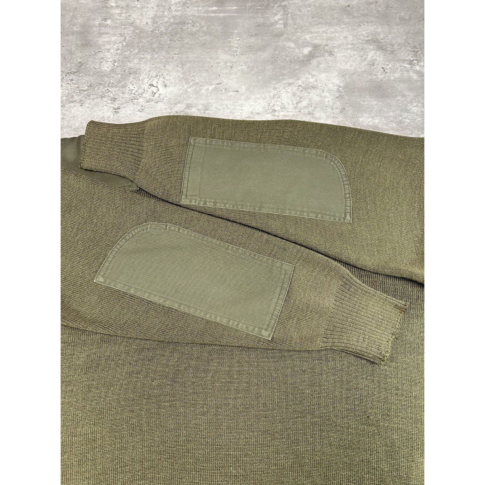Vintage 80s/90s US Military Pullover Knit Sweater Size XL Green