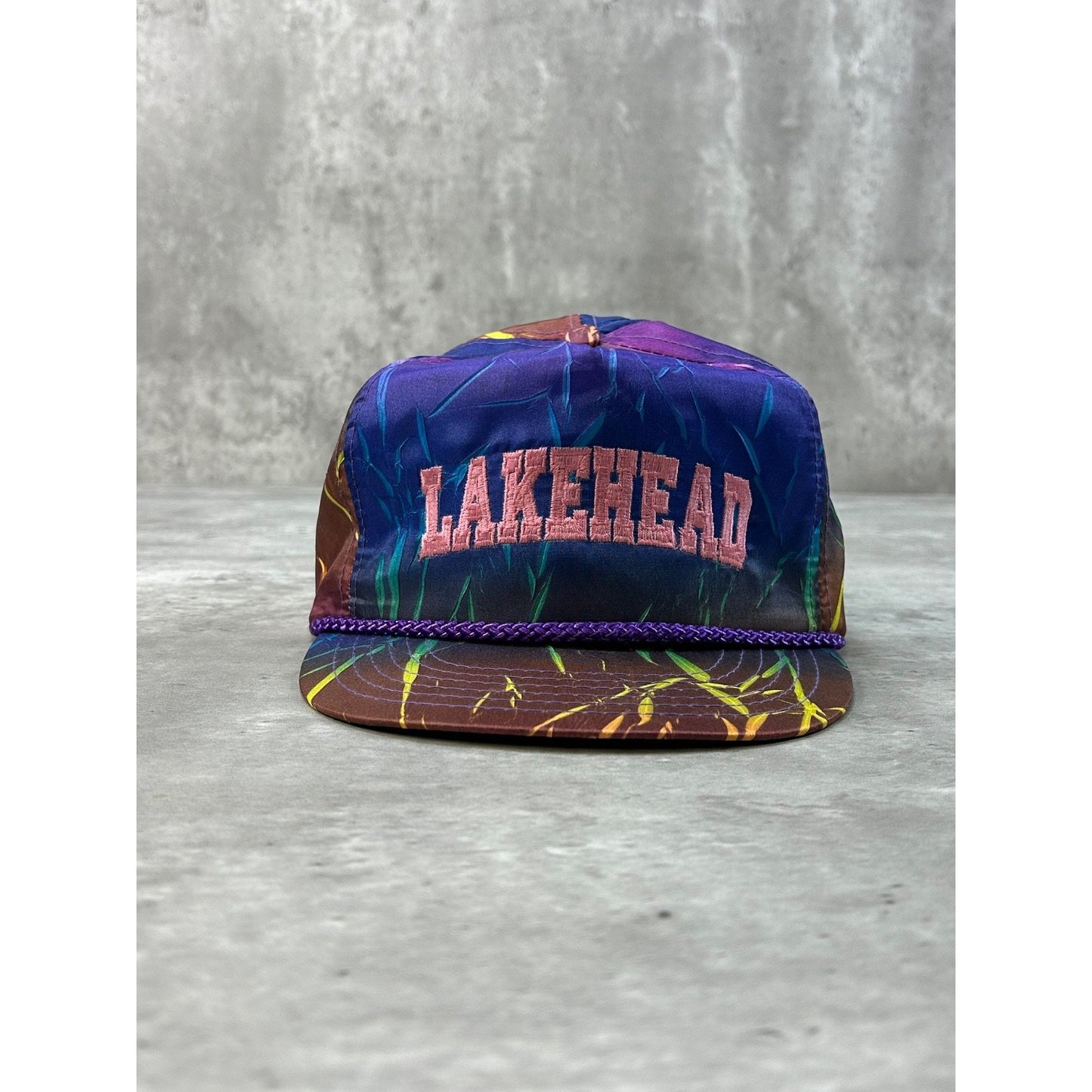 Vintage 90s Lakehead Beer Embroidered Spellout Strapback Hat OSFA