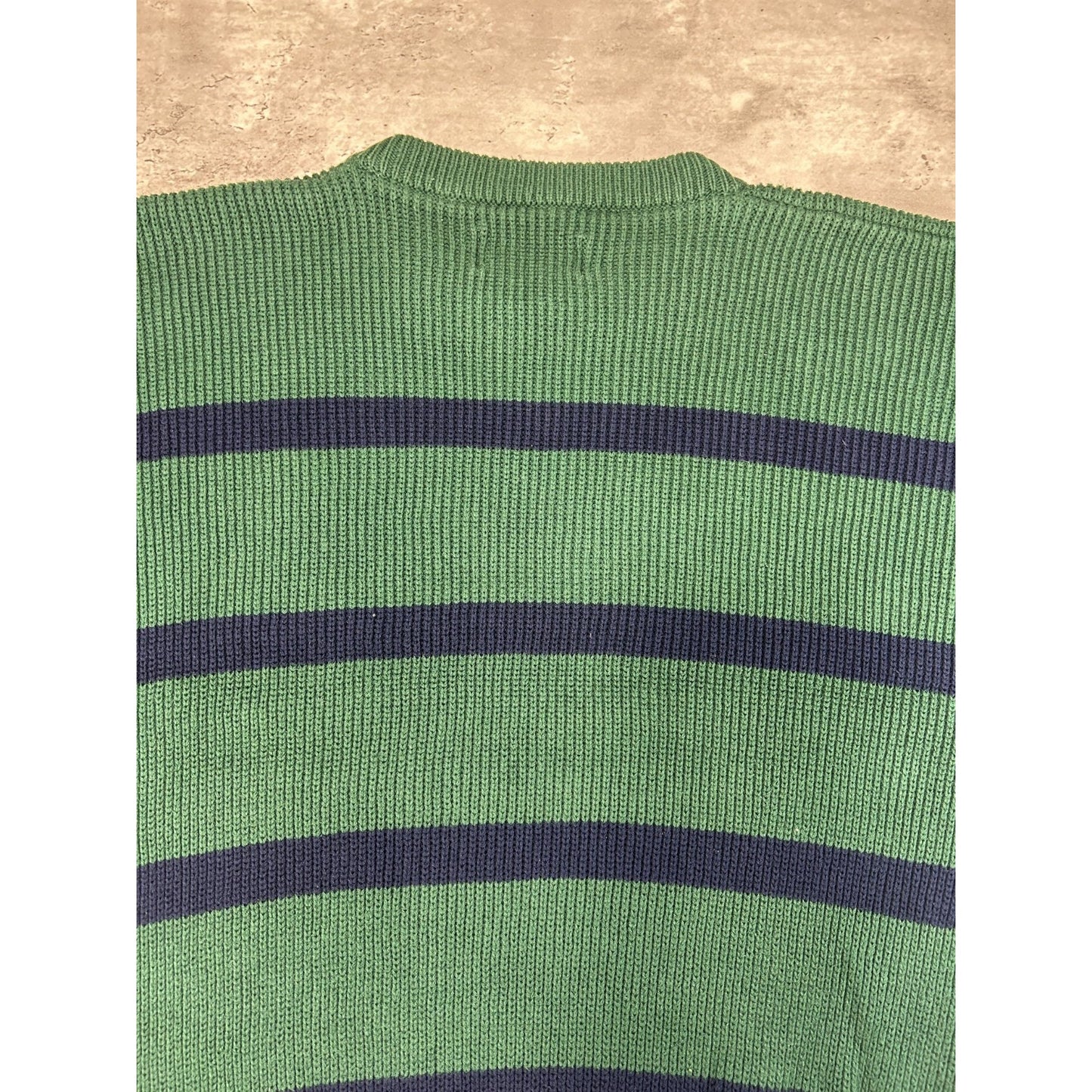 Vintage 90s Eddie Bauer Striped Pullover Ribbed Knit Sweater Size Large