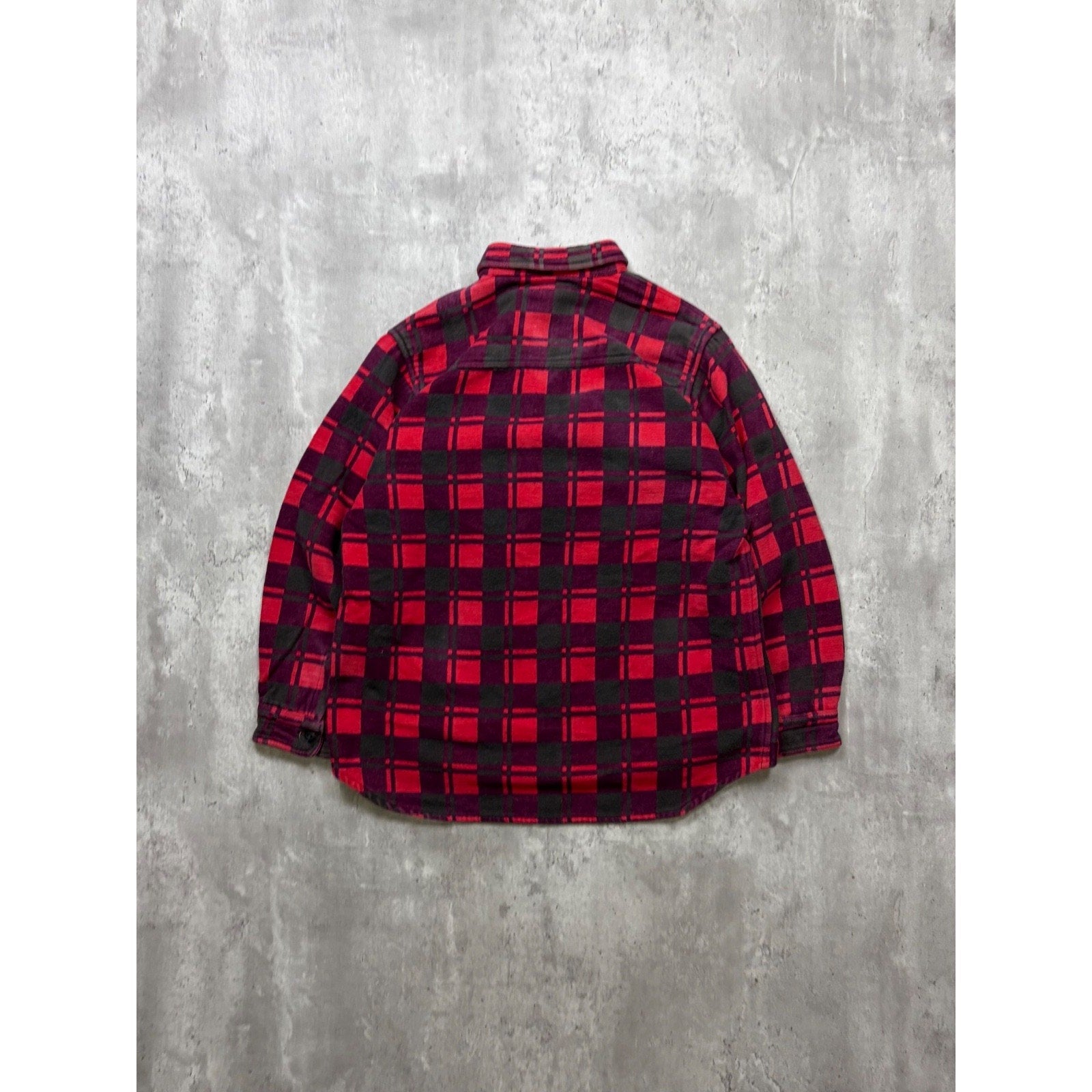 Vintage 1970s Champion Plaid Print Long Sleeve Button Up Shirt Size Large