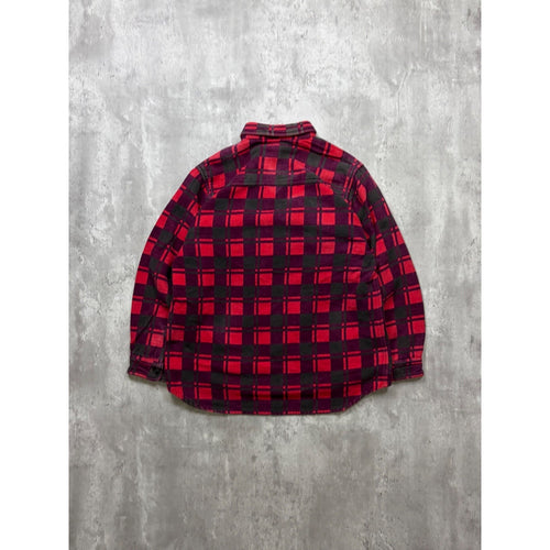 Vintage 1970s Champion Plaid Print Long Sleeve Button Up Shirt Size Large