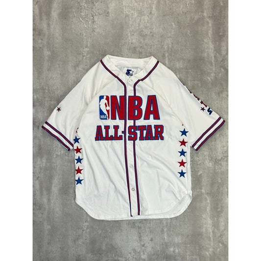 Vintage NBA All-Star Game Stitched Starter Baseball Style Jersey Size Large