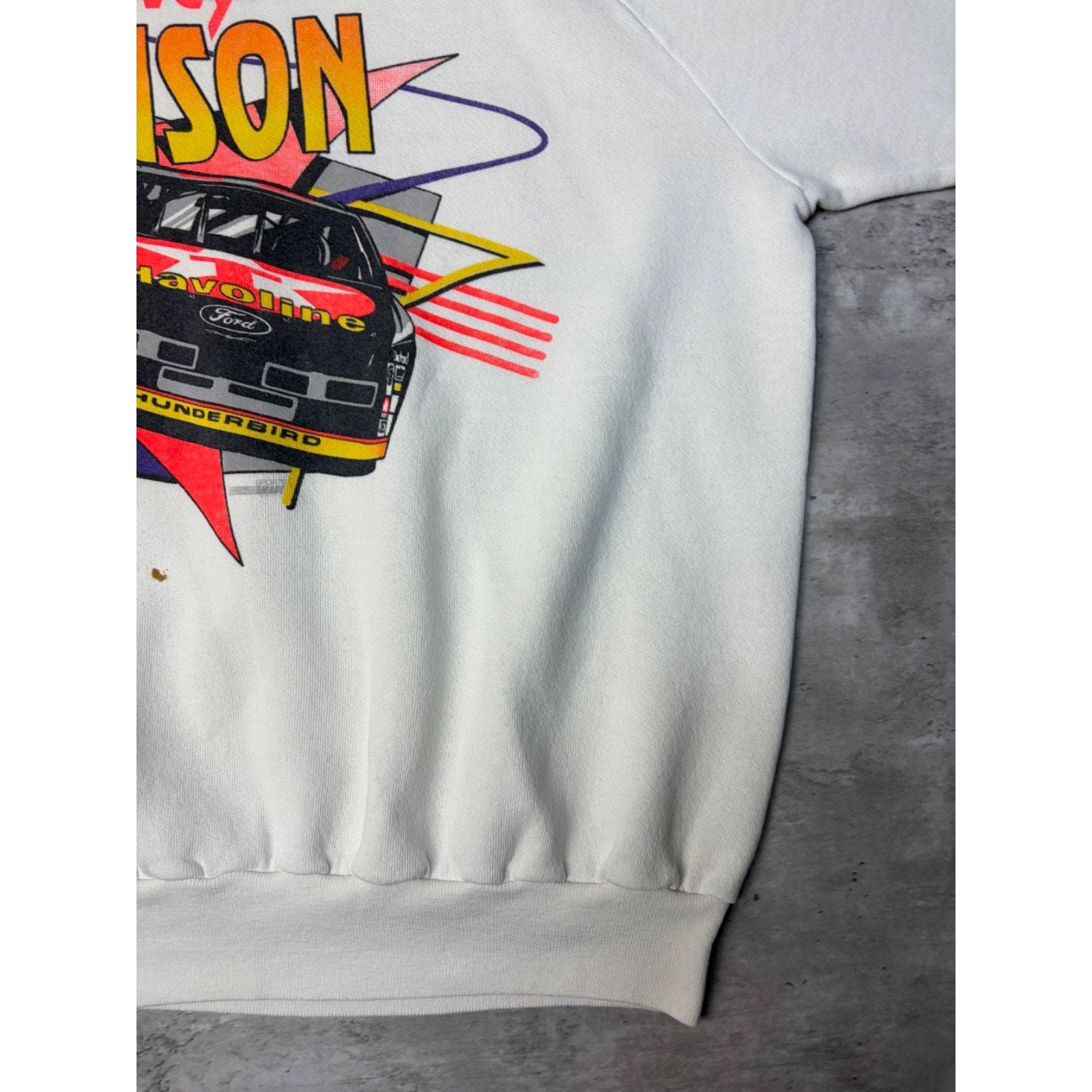 Vintage 90s Davey Allison #28 Nascar Racing Graphic Sweatshirt Size XL