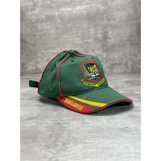 Vintage 90s Bangledesh Cricket Board Embroidered Logo Strapback Hat OSFA