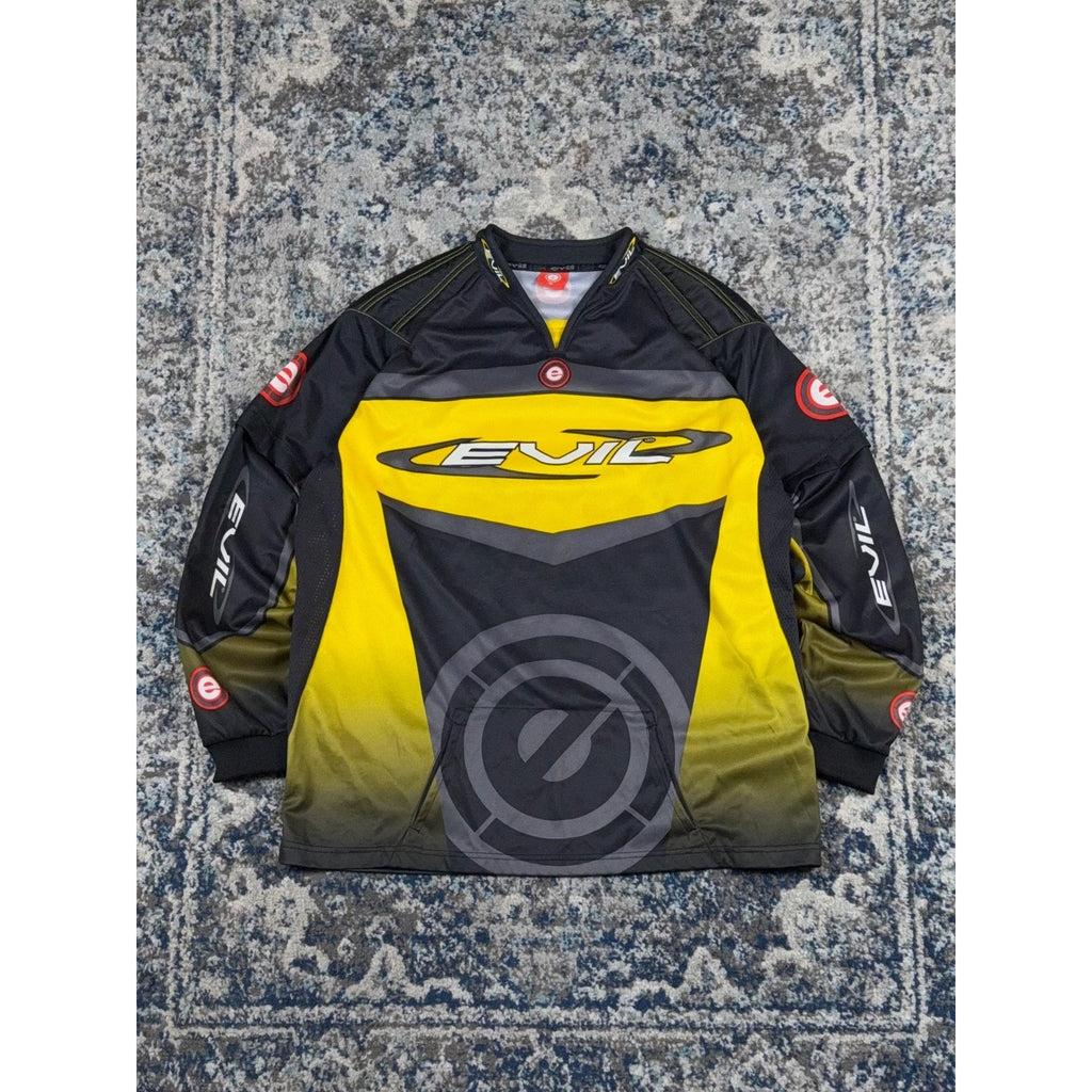 Vintage Evil Paintball Logo Spellout Padded Long Sleeve Jersey Size 2XL