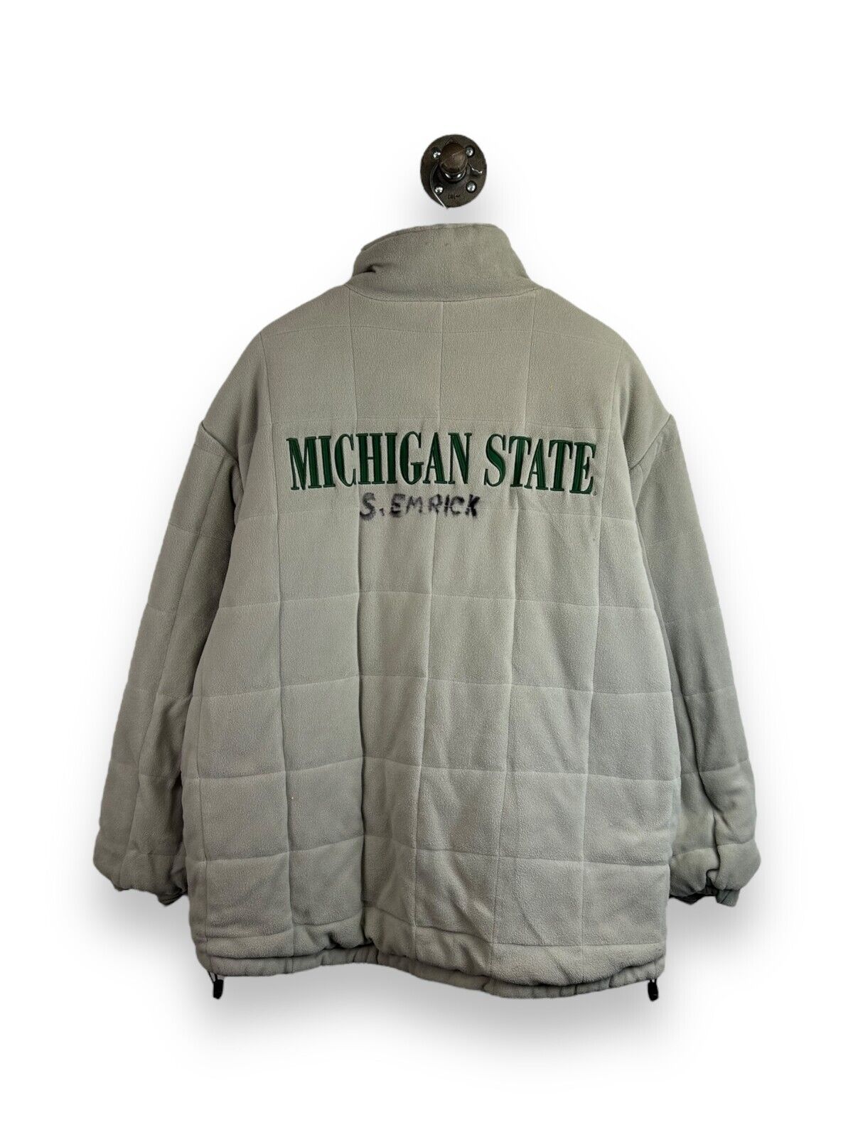 Vintage Michigan State Spartans NCAA Nike Reversible Quilted Jacket Size Small