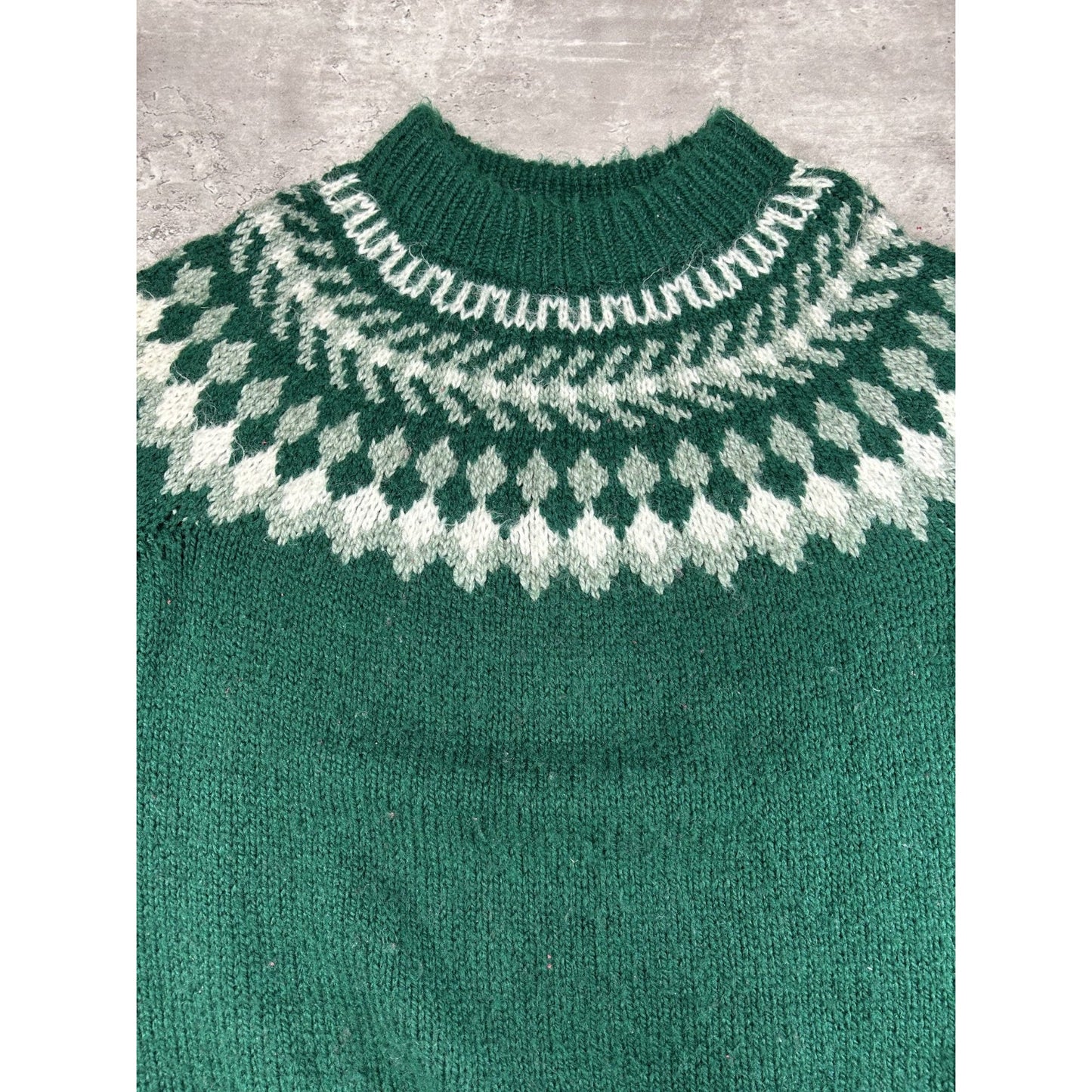 Vintage Heavyweight Geometric Striped Pullover Ribbed Sweater Size XL