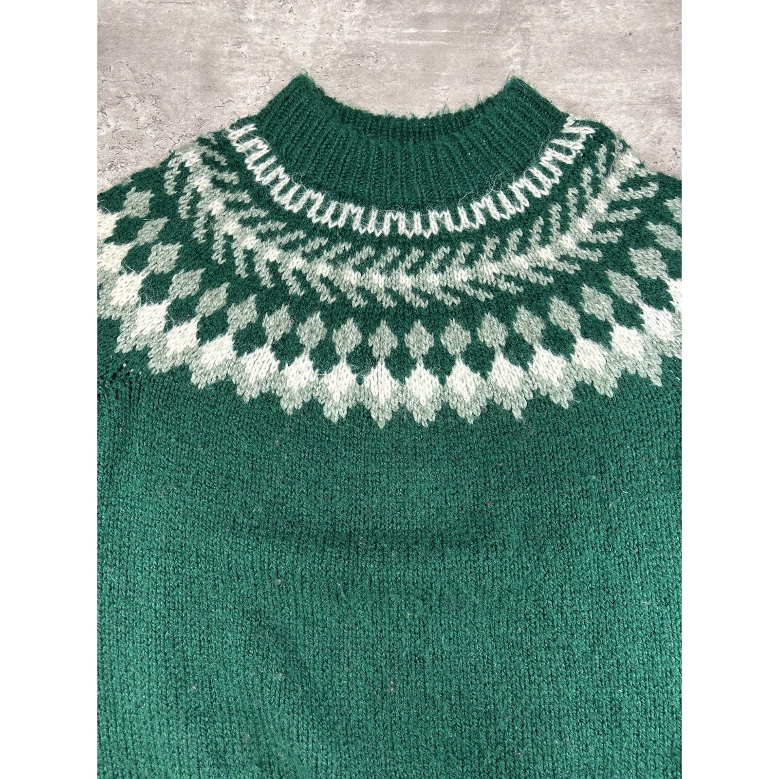 Vintage Heavyweight Geometric Striped Pullover Ribbed Sweater Size XL