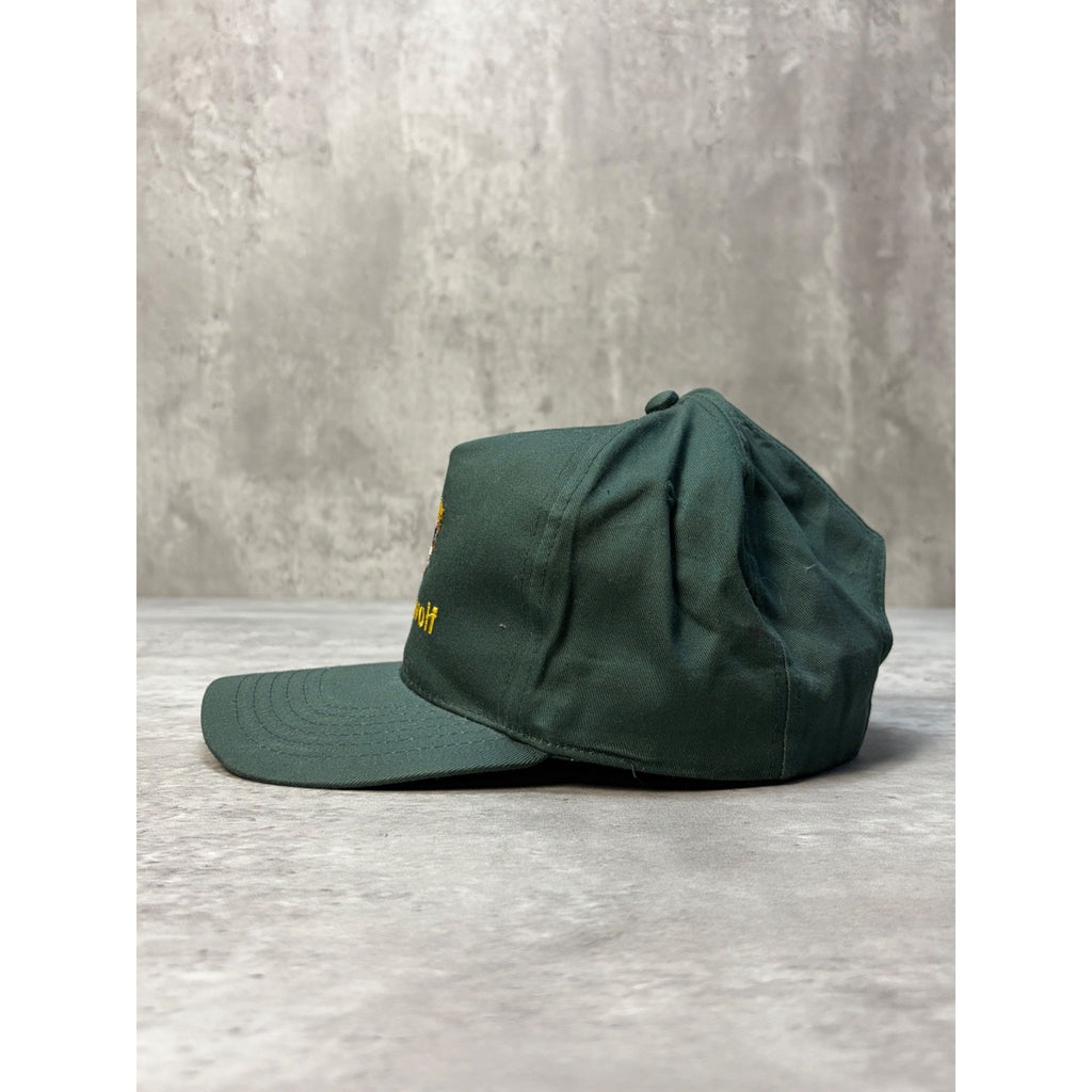 Vintage Dempewolf Auto Dealership Embroidered Mascot Snapback Hat OSFA