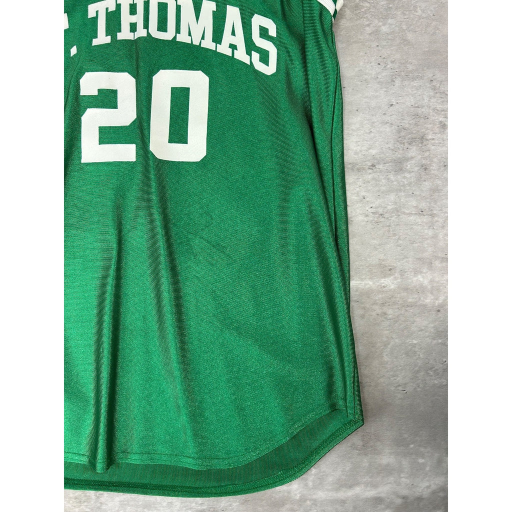 Vintage 80s/90s St Thomas #20 Graphic Spellout Basketball Jersey Size Medium