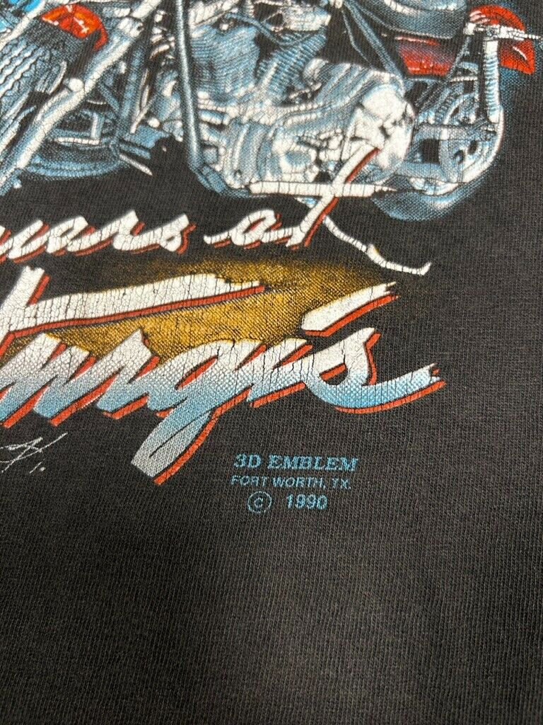 Vintage 1990 3D Emblem Harley Davidson 50 Years At Sturgis T-Shirt Size Medium