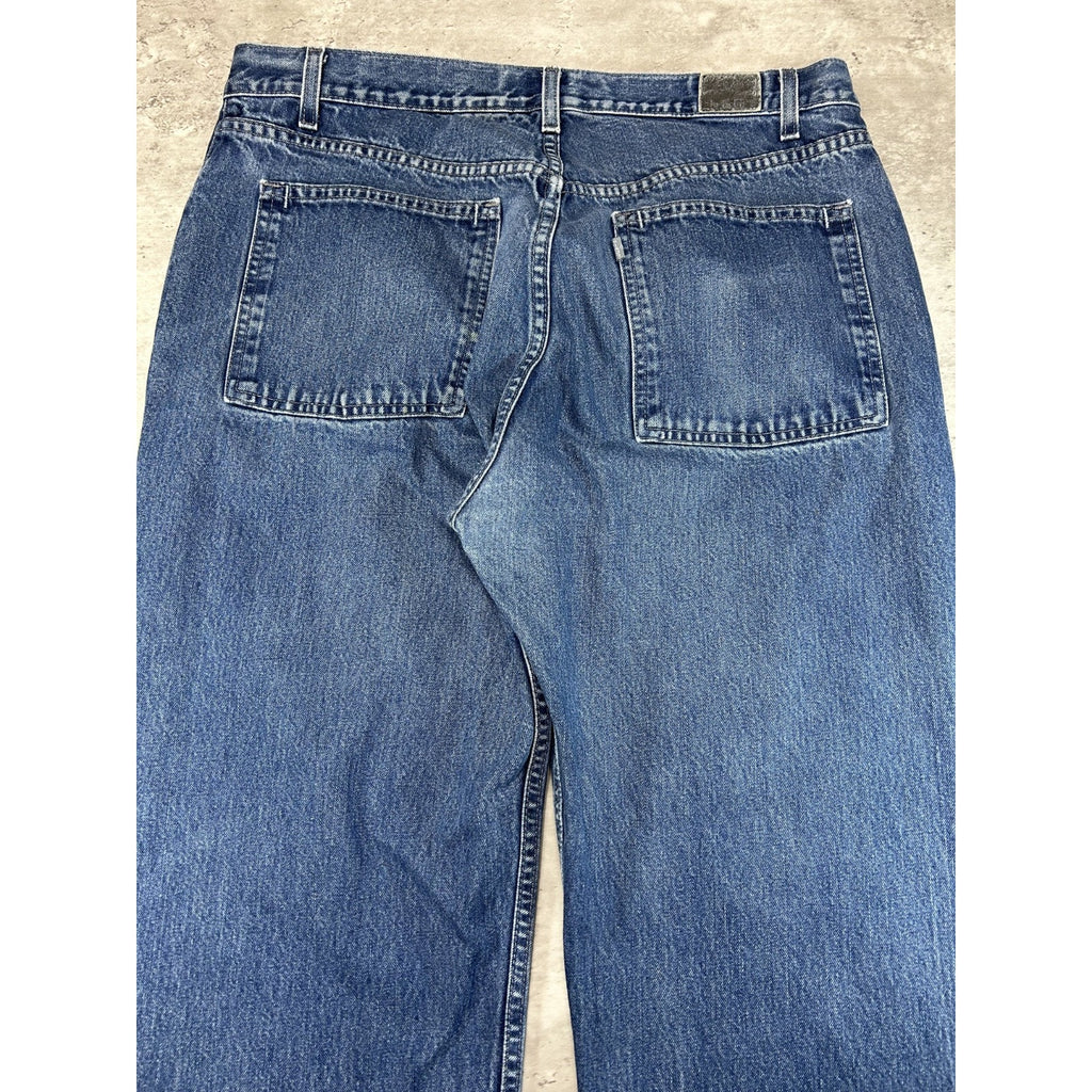 Vintage 2000s Levis Silvertab Loose Fit Dark Wash Denim Pants Size 38 Blue