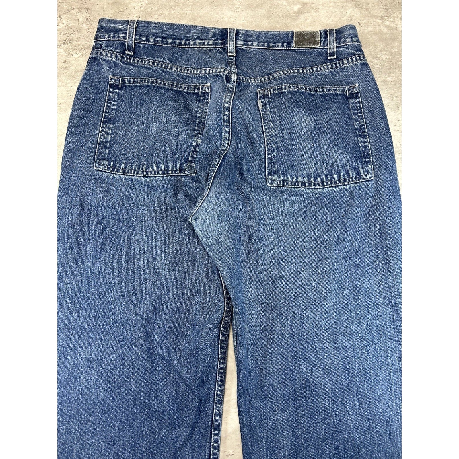 Vintage 2000s Levis Silvertab Loose Fit Dark Wash Denim Pants Size 38 Blue