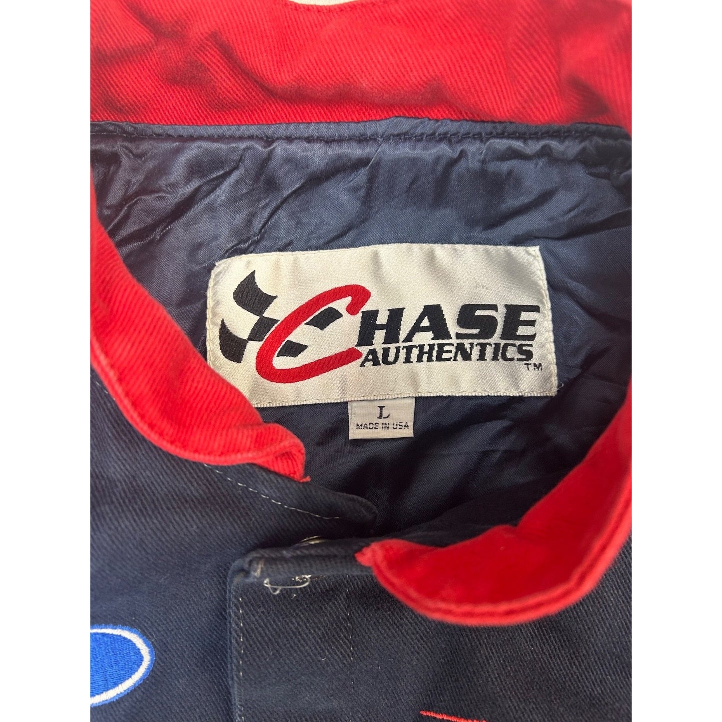 Vintage Dale Jarrett #88 Nascar Embroidered Patches Racing Jacket Size Large