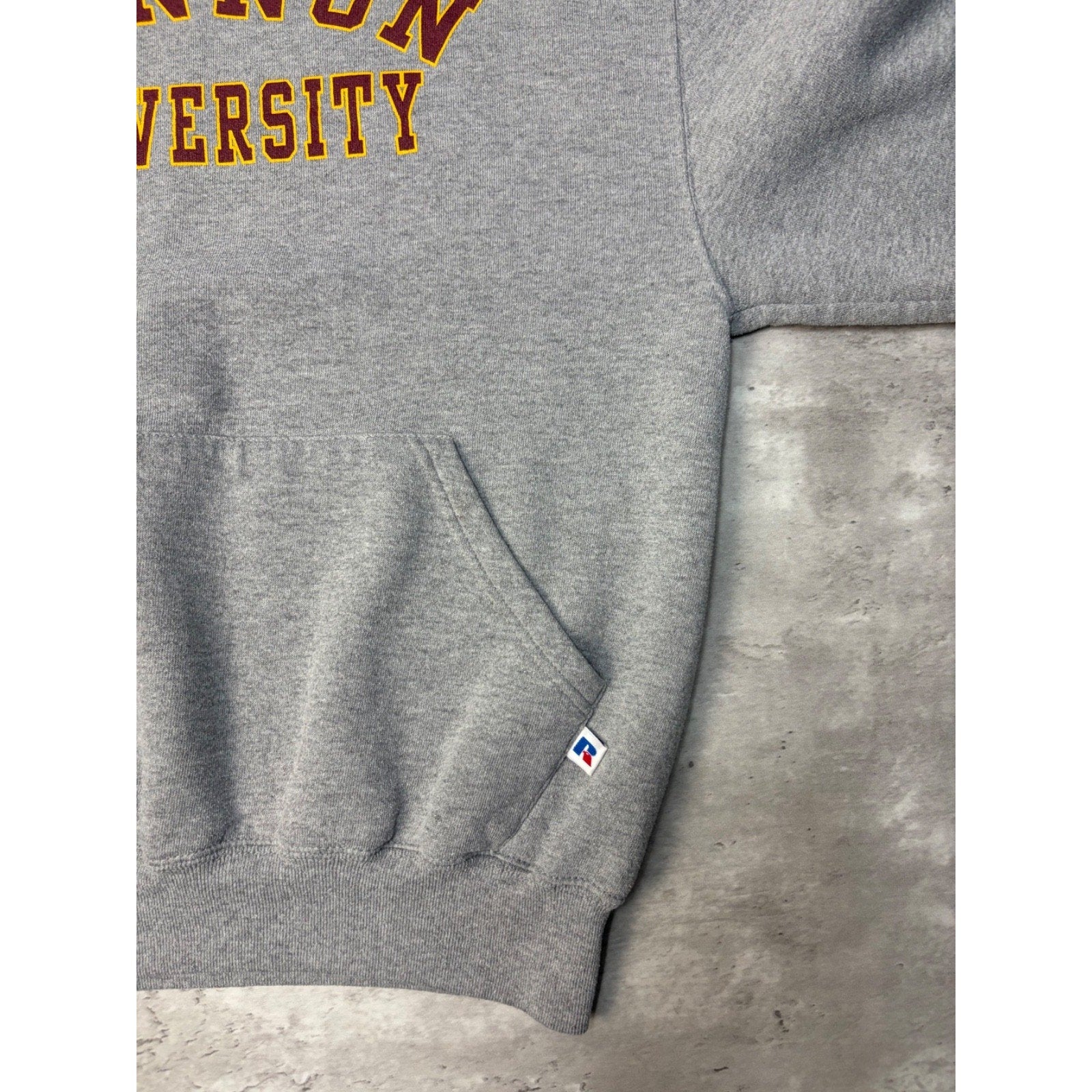 Vintage Gannon University NCAA Arc Spellout Hooded Sweatshirt Size Small