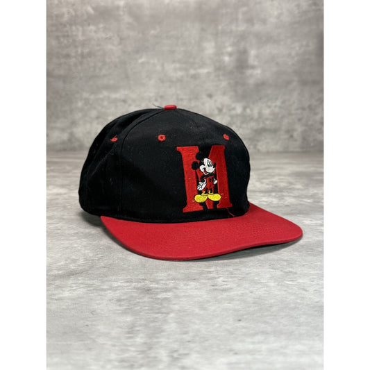 Vintage 90s Disney Mickey Mouse Embroidered Character Snapback Hat OSFA