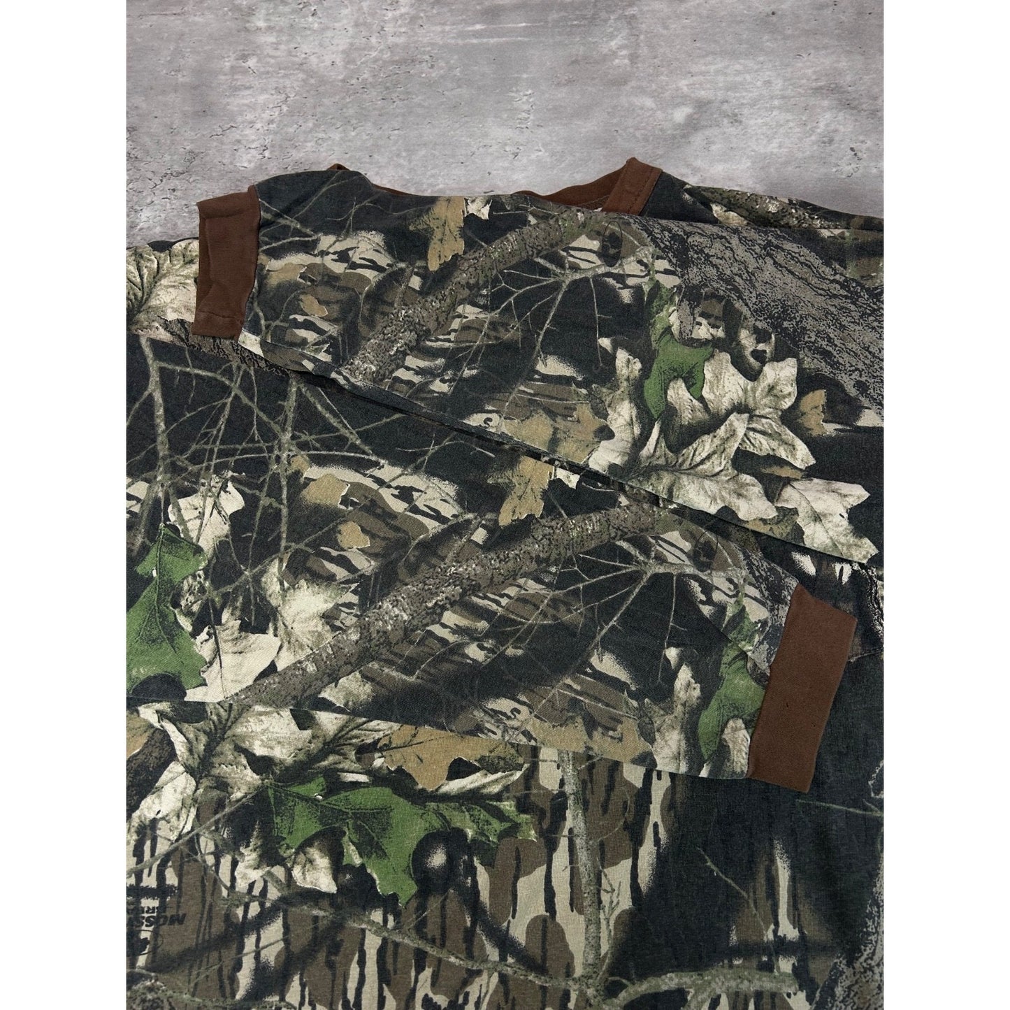 Vintage 90s Mossy Oak Break Up Tree Camo Long Sleeve T-Shirt Size XL