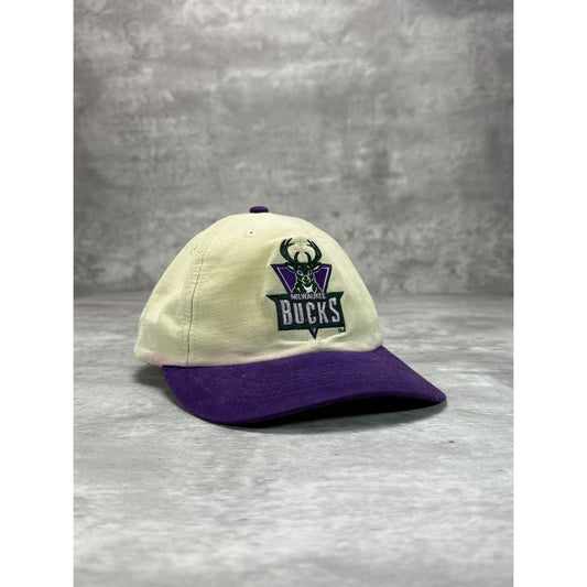 Vintage 90s Milwaukee Bucks NBA Embroidered Logo Basketball Snapback Hat OSFA