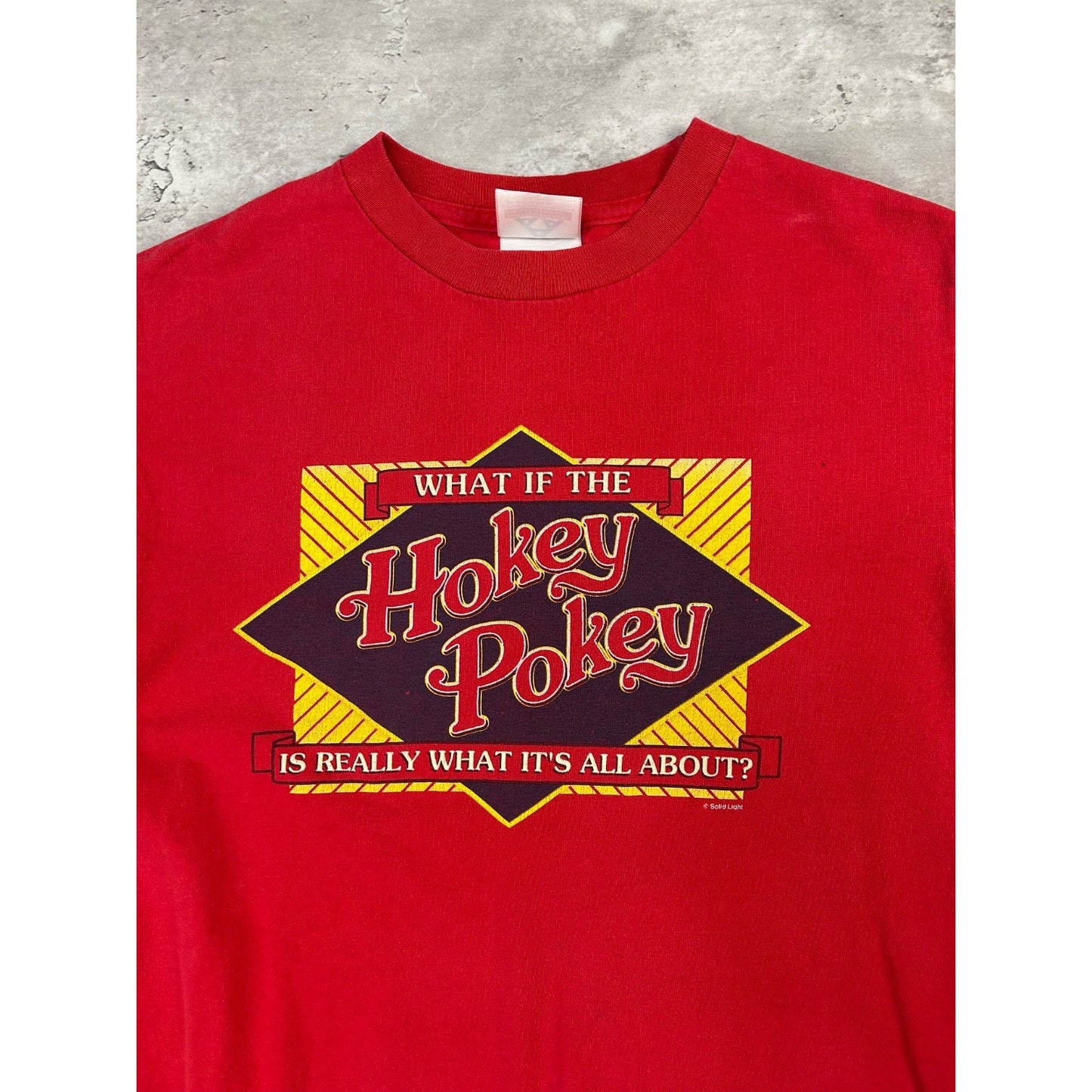 Vintage 90s What If The Hokey Pokey Is What Its All About Slogan T-Shirt Small