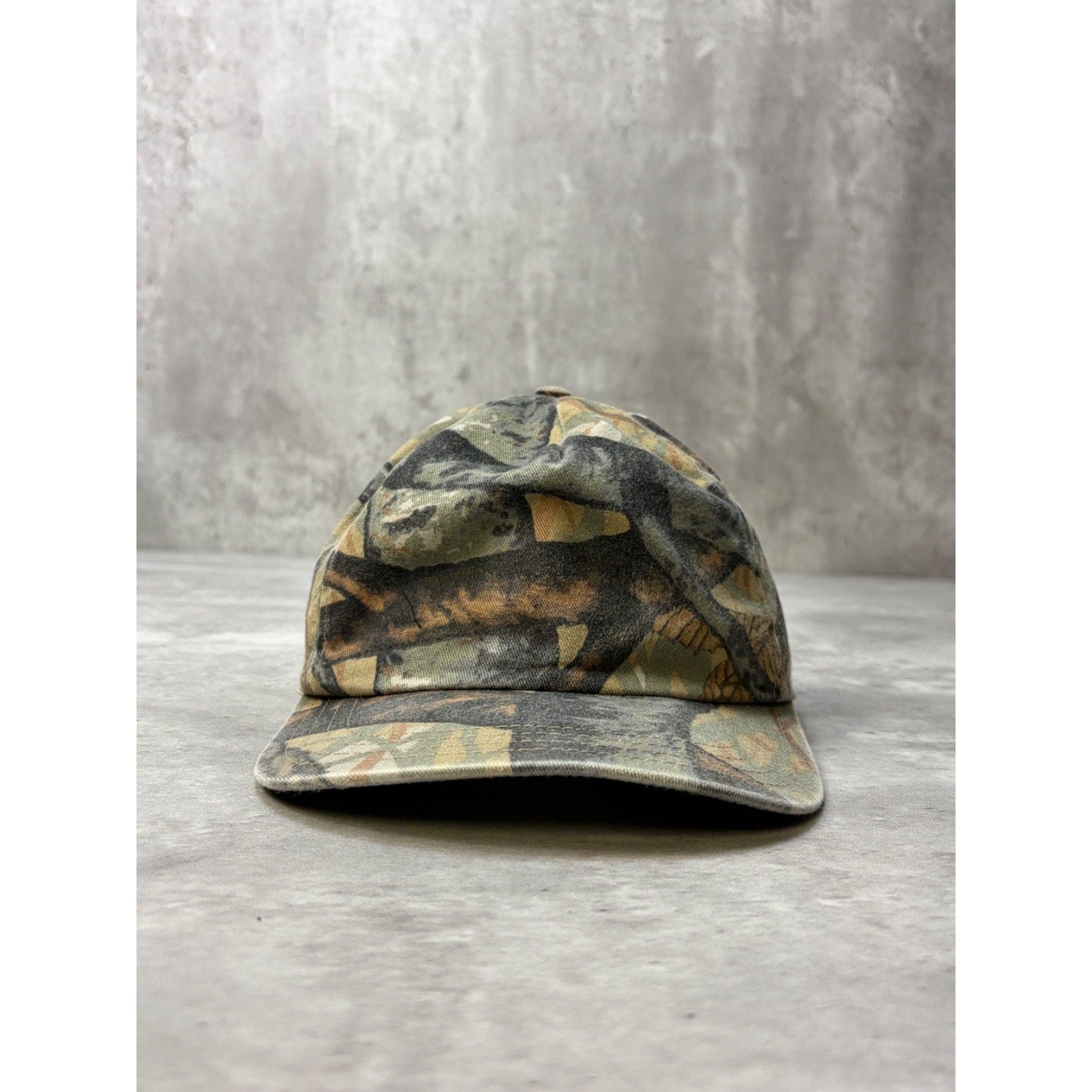Vintage Blank Tree Camo Hunting Snapback Hat OSFA