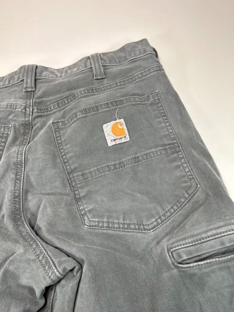 Carhartt Canvas Workwear Five Pocket Relaxed Fit Pants Size 32 Gray