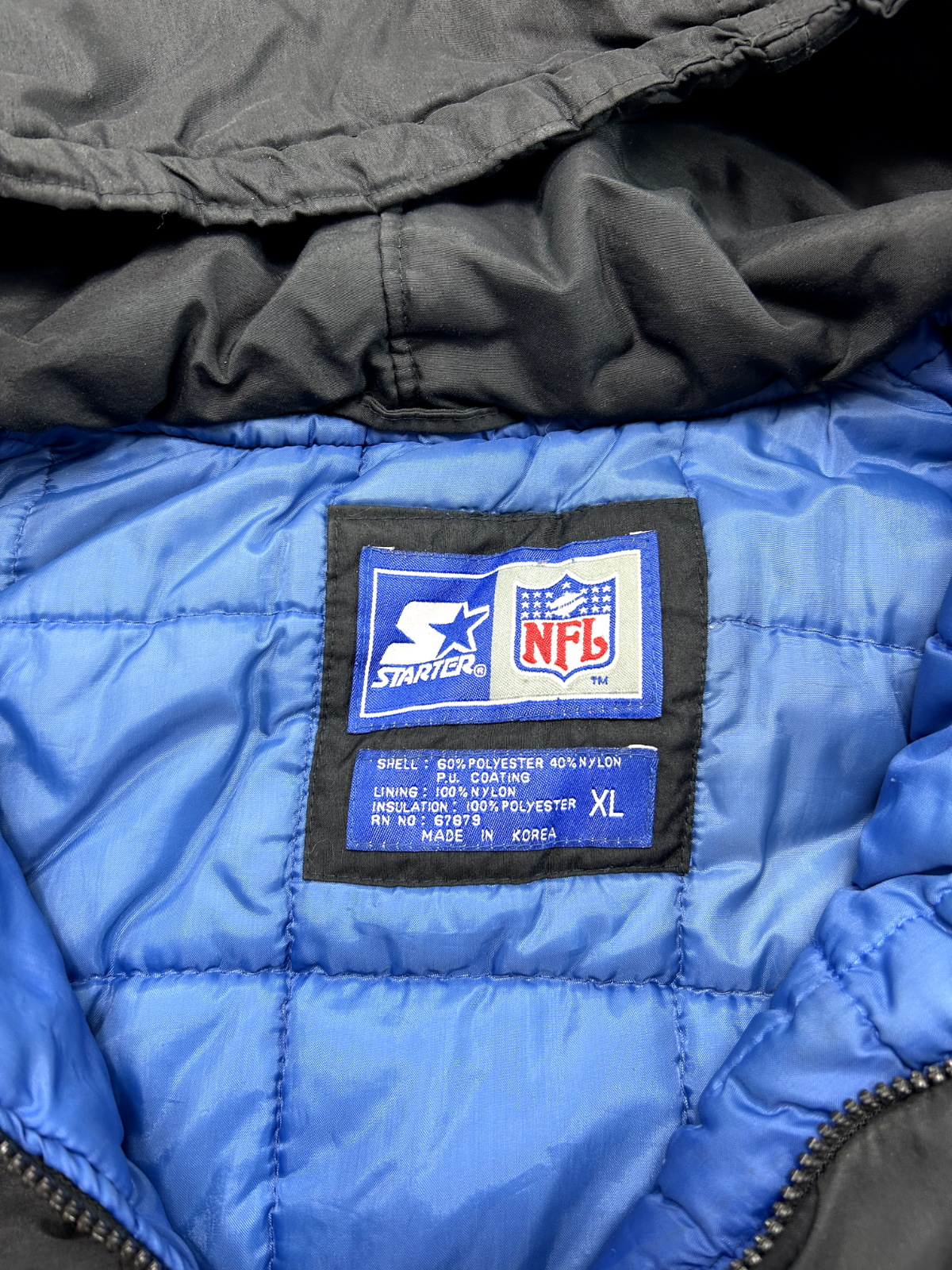 Vintage 90s Dallas Cowboys NFL Insulated Full Zip Starter Jacket Size XL