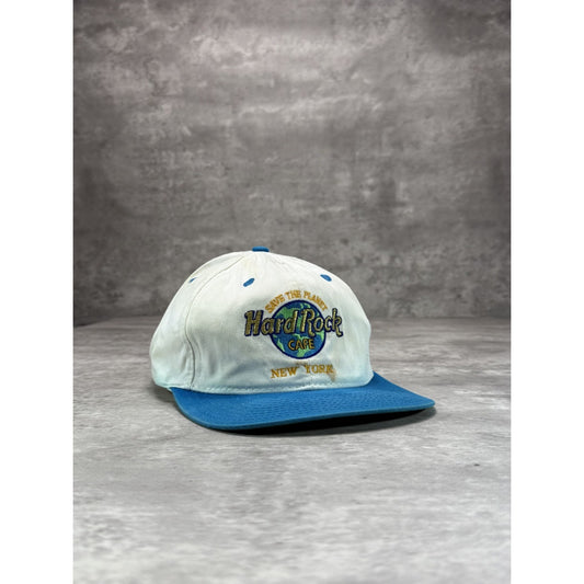 Vintage 90s Hard Rock Cafe New York Embroidered Destination Snapback Hat OSFA