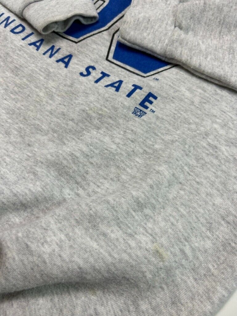 Vintage 90s Indiana State University NCAA Collegiate Sweatshirt Size Large