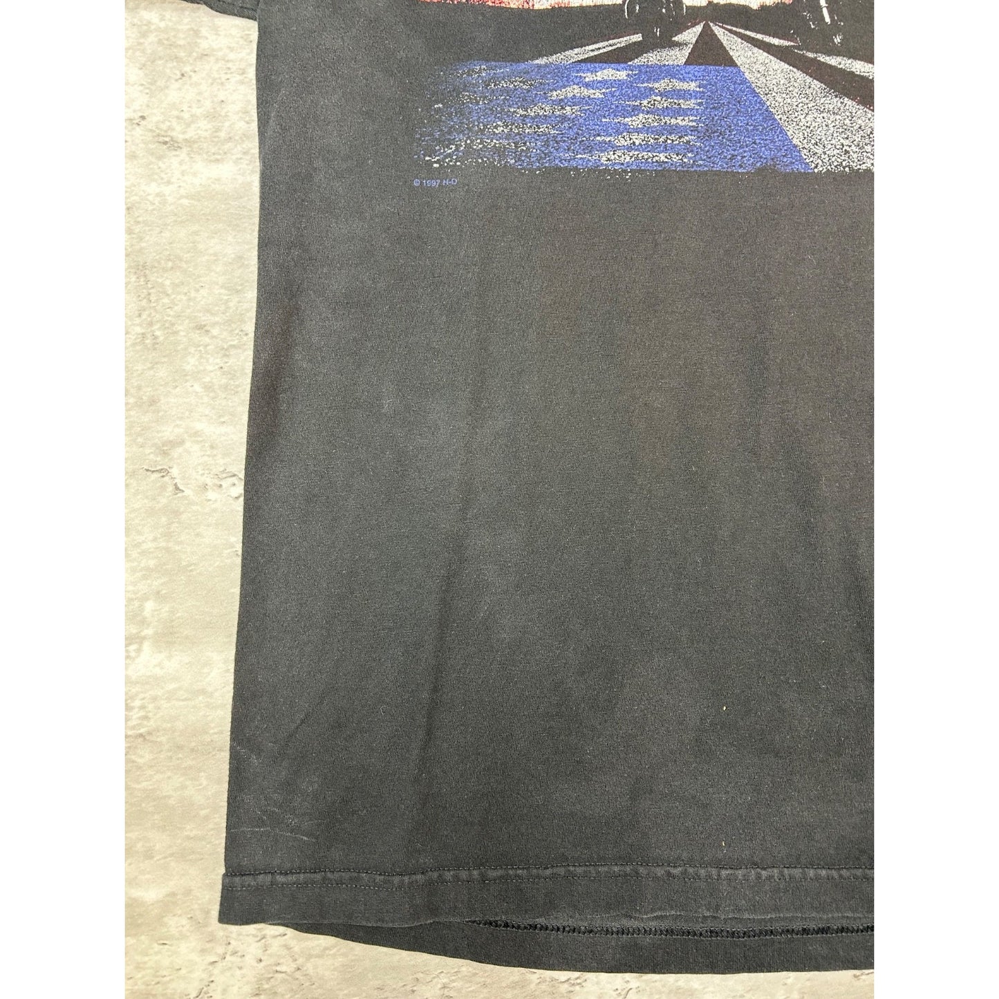 Vintage Harley Davidson American Made Freedom Machine Graphic T-Shirt Size Large