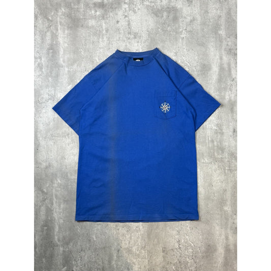 Vintage 90s Make The Run Skiing Graphic T-Shirt Size Large Blue