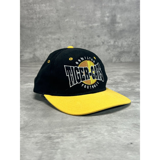 Vintage 90s Hamilton Tiger Cats CFL Embroidered Starter Snapback Hat OSFA